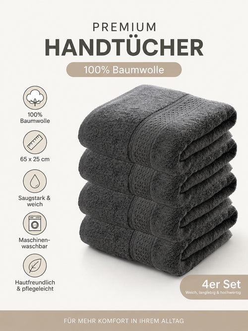 4er Set Handtücher
